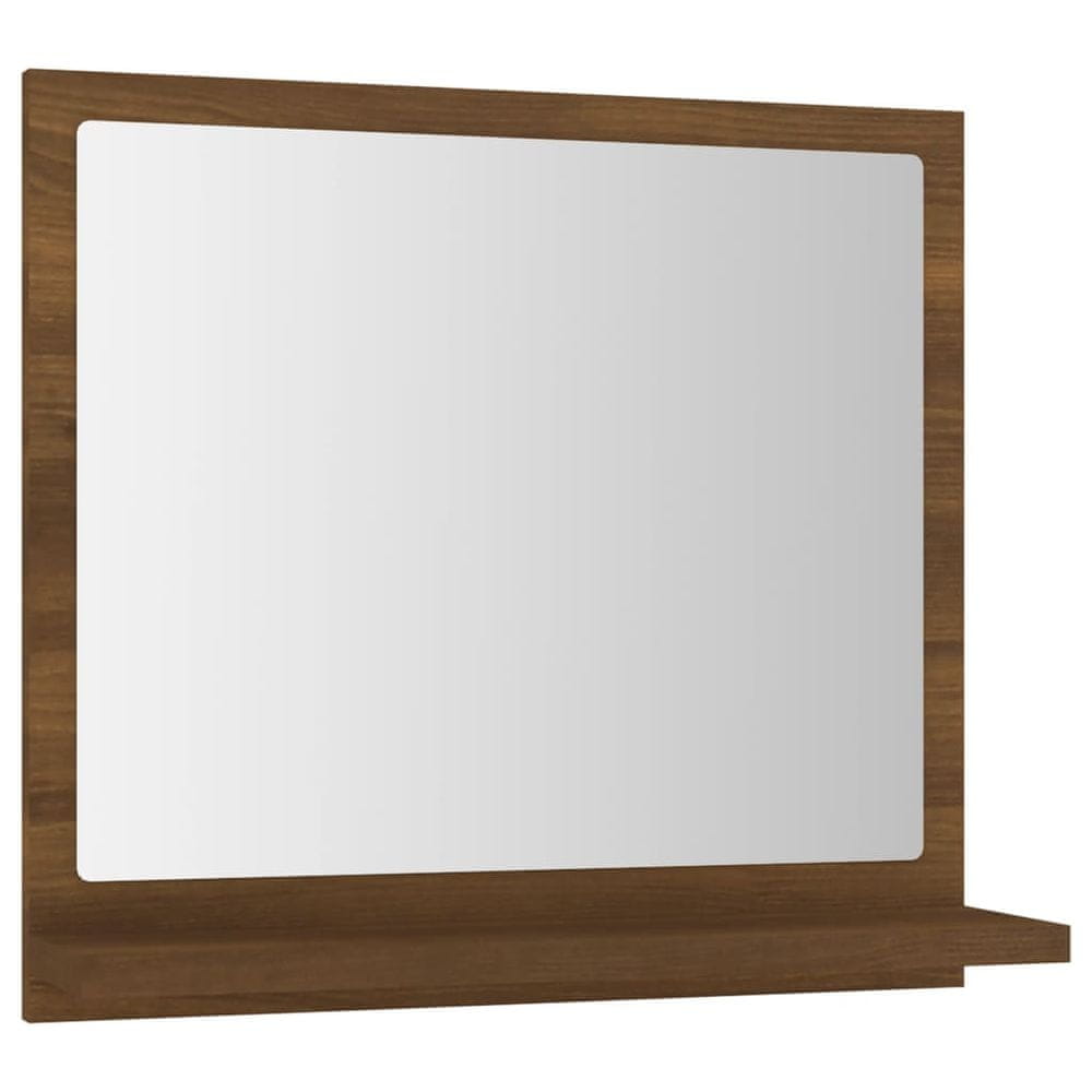 Vidaxl Kúpeľňové zrkadlo hnedý dub 40x10,5x37 cm spracované drevo